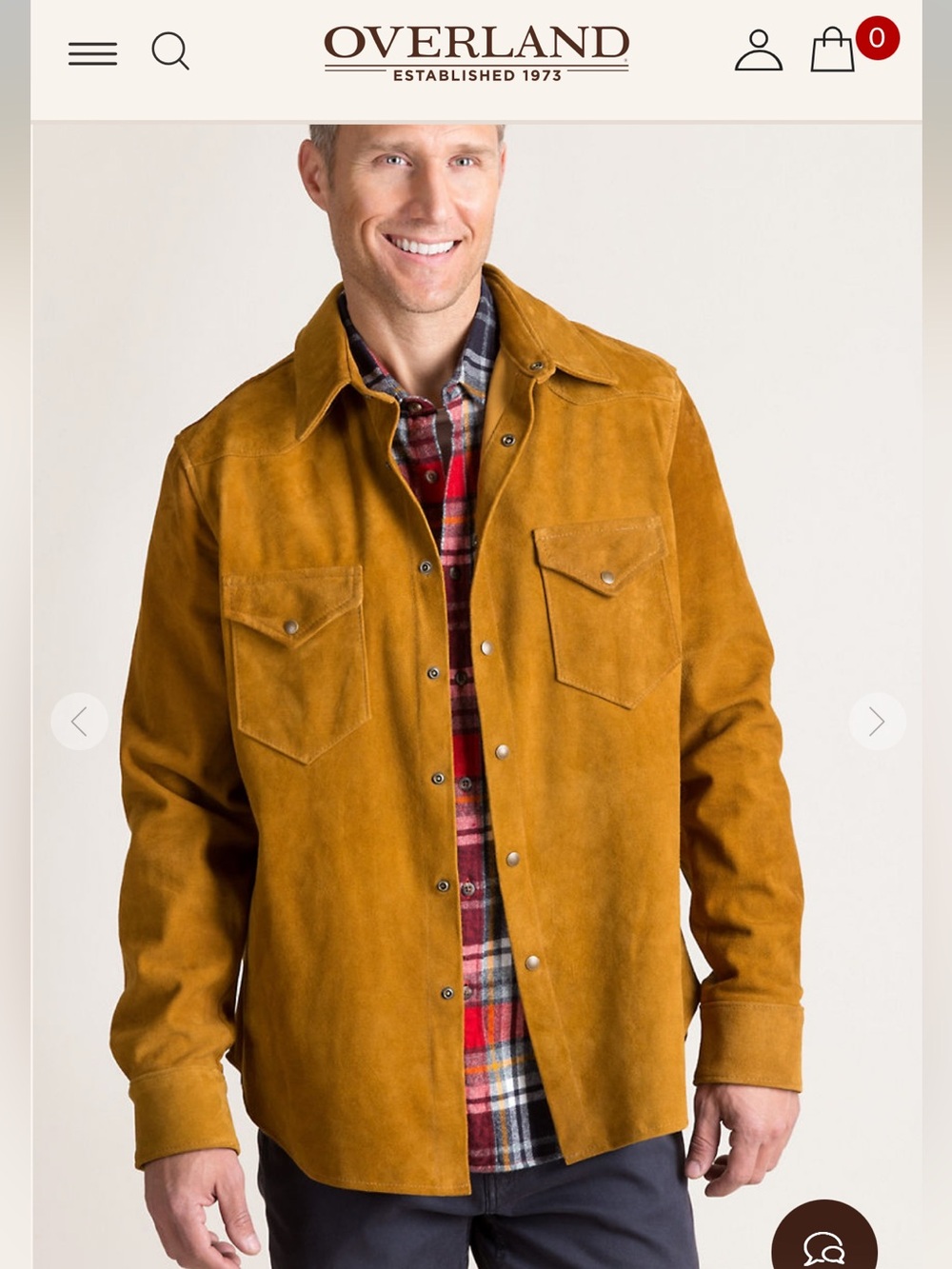 New overland Ryder Goatskin Suede Western Shirt Jacket
